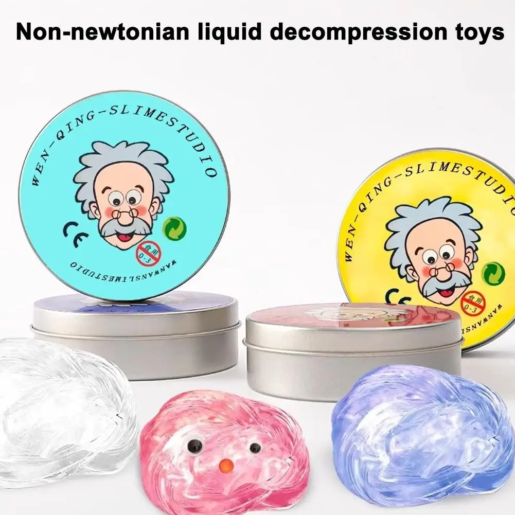 Lab Putty Crystal Clear Glass (1 Pack) Best Thinking Smart Crazy Stress Putty with Tin, Sensory & Bouncing Toy Children Gifts