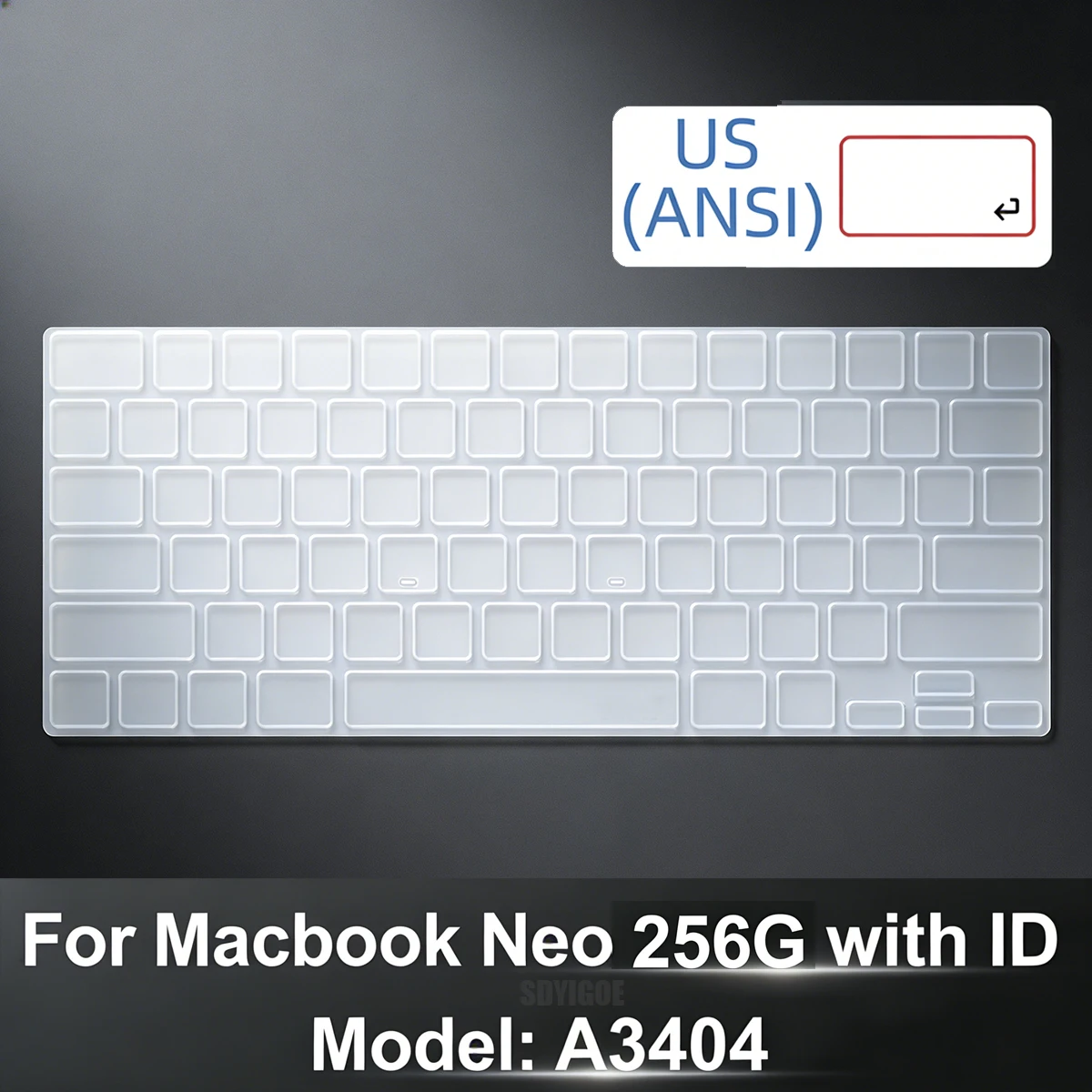 TPU Keyboard Cover for MacBook Neo13 A18 Chip A3404, US & EU Layout Compatible, Ultra-Thin Clear Transparent Keyboard Protector