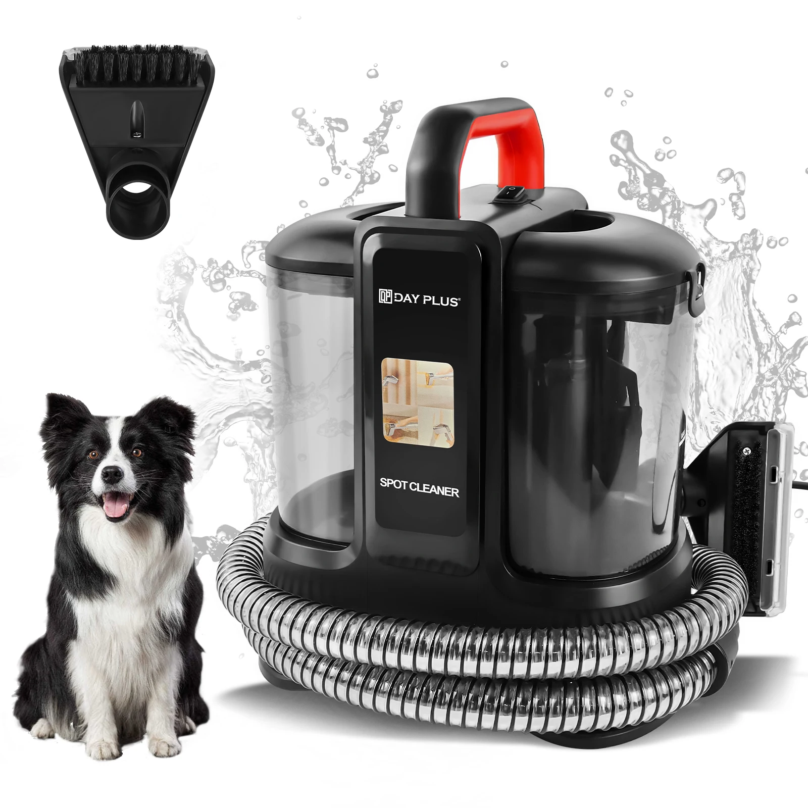 Powerful Carpet Cleaner 15kPa Strong Suction 4.25M Long Power Cord 1.2L Tank Deep Clean Pet Stains Sofa Mattress Car Seat