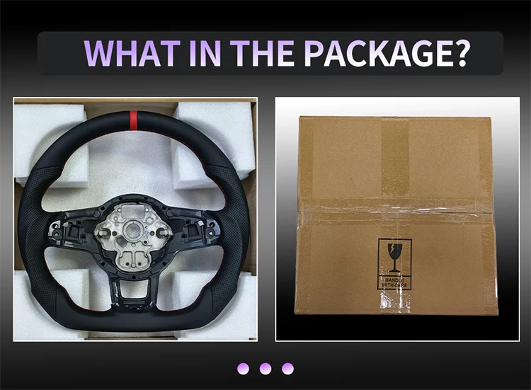 Sport Style Steering Wheel for Volkswagen Golf Mk7 7.5 Gti Gtr Gte Tiguan 2013-2019 Upgrade Accessories Interior Modification