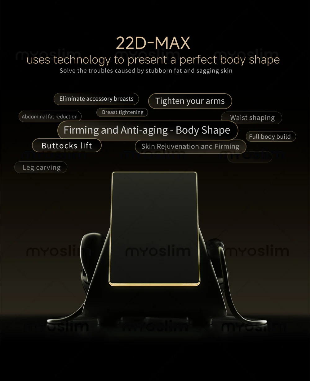 22D-MAX Professional Face & Body Shaping Machine, Non-Invasive Skin Tightening Anti-Aging Beauty Equipment, 13.3 HD Touch Screen