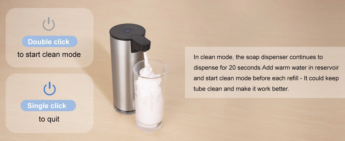 LAOPAO Stainless Steel Automatic Soap Dispenser with LED Lighting Contact Kitchen and Bathroom Hygienic Soap Dispenser