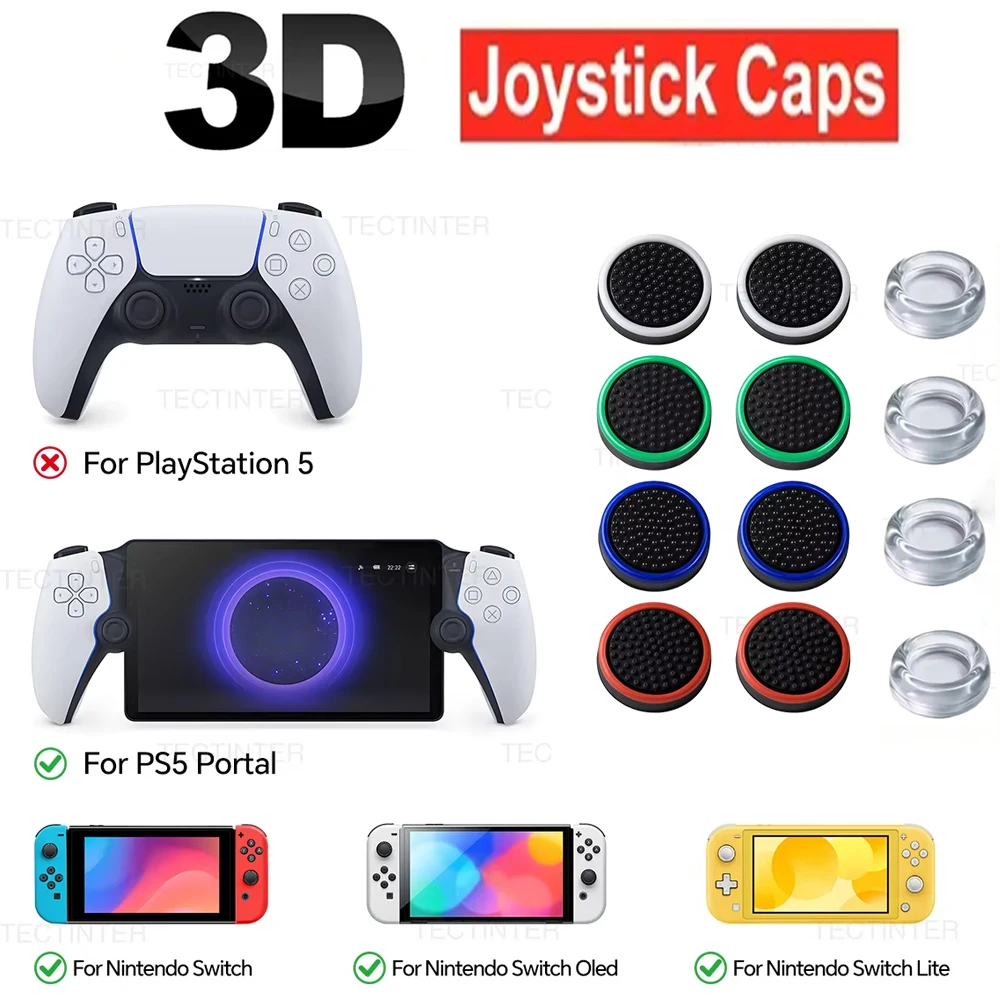Rocker Caps For Nintendo Switch/OLED Joystick Controller Thumb Grip sticks Cover For PlayStation PS5 Portal/Steam Deck/ROG Ally