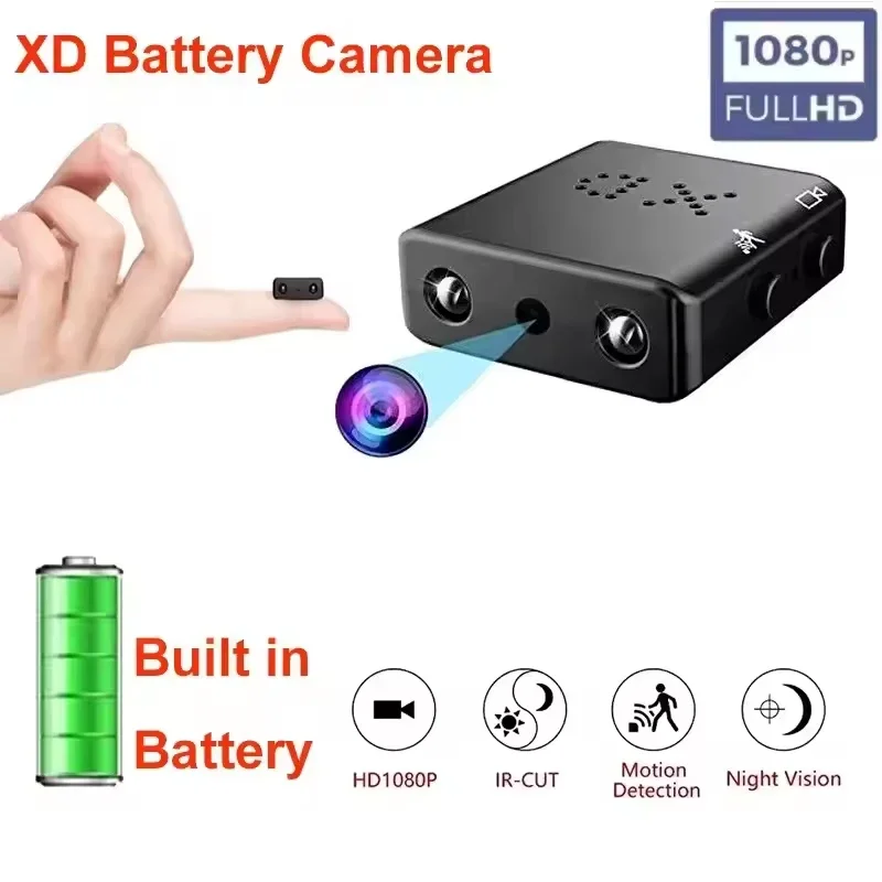 XD WIFI 1080P Mini Camera Built-in Battery IP Remote Monitoring Camcorders IR Night Vision Body Cam Invisible Espia Cam