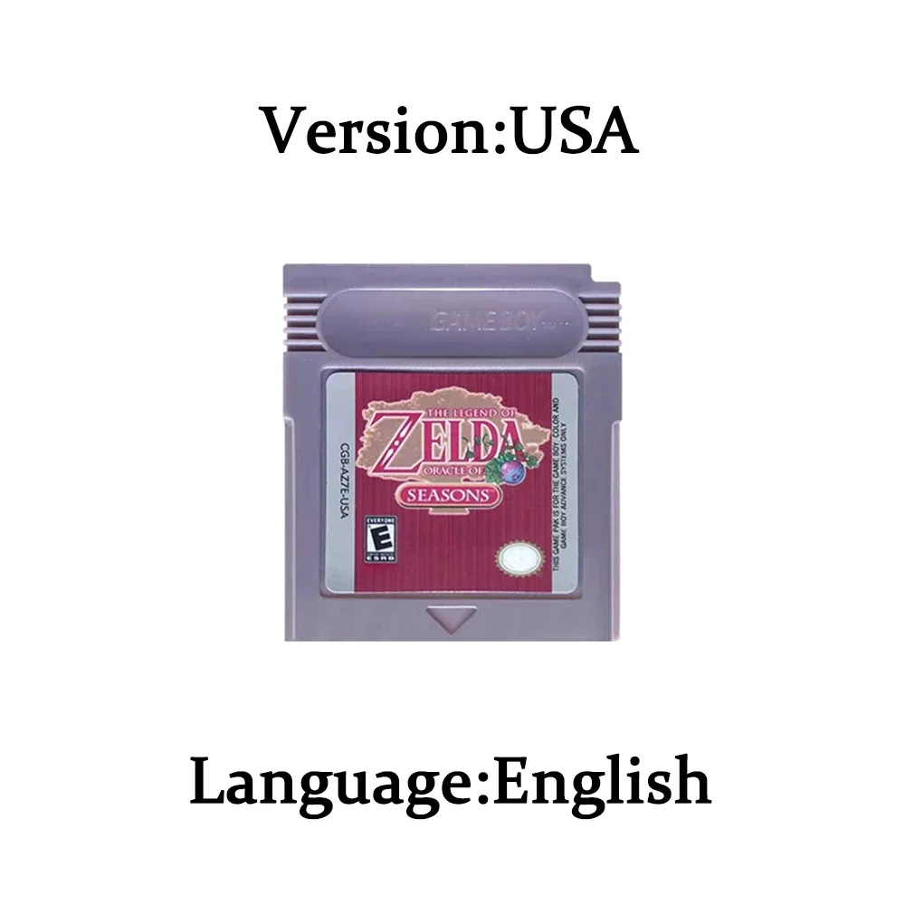 GBC Card 16 Bit Video Game Cartridge Console Card for Gameboy Awakening Oracle of Seasons Classic Game English Version