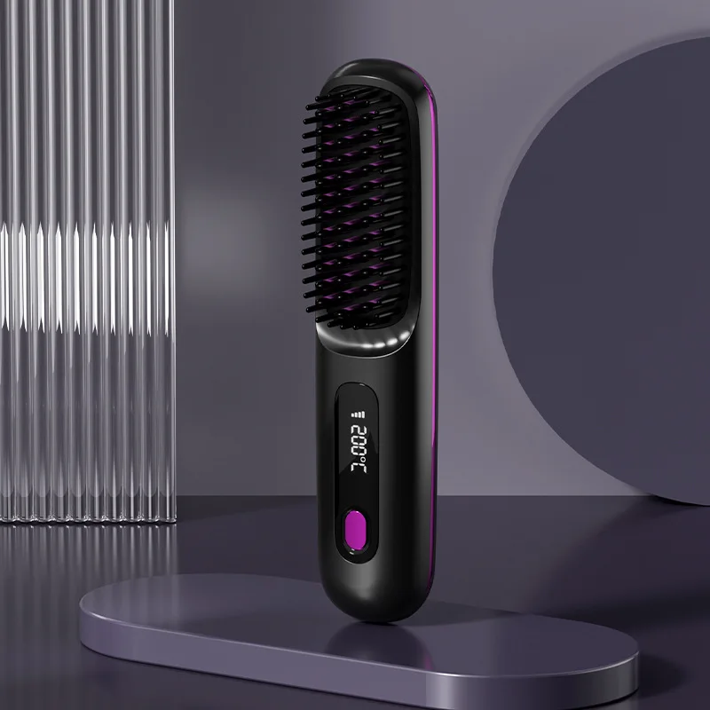 New Cross Border Wireless Straightening Comb, Negative Ion Straightening Comb, Wireless Straight Roll Portable Straightening Cur