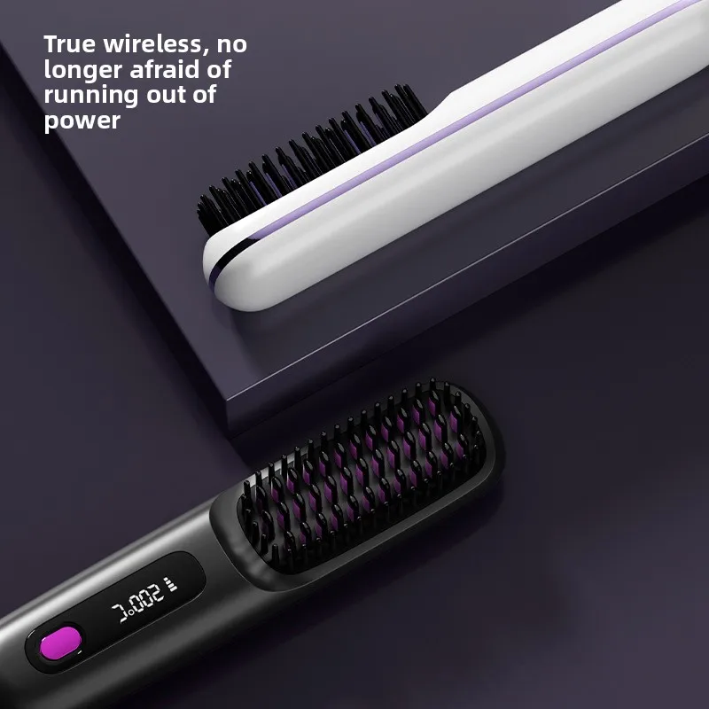 New Cross Border Wireless Straightening Comb, Negative Ion Straightening Comb, Wireless Straight Roll Portable Straightening Cur