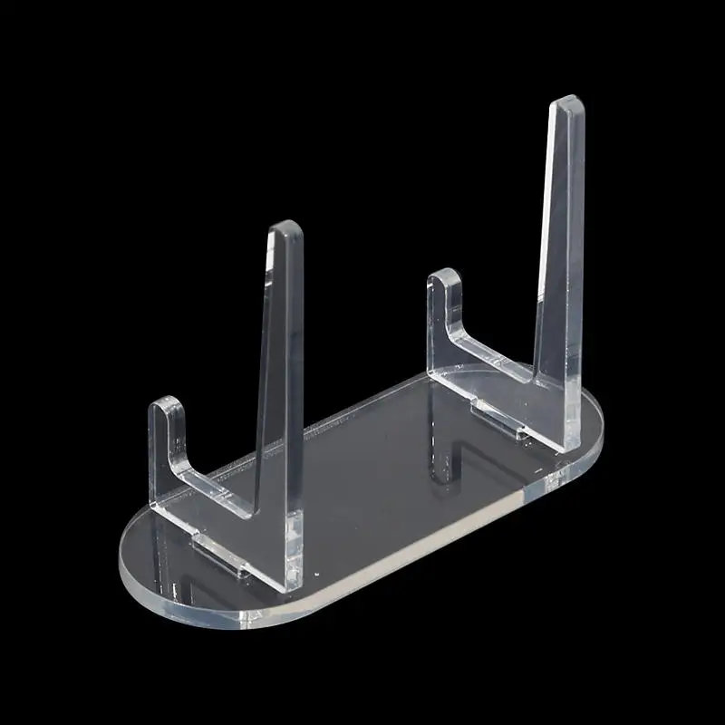 10pcs Transparent Display Stand Acrylic Badge Pins Storage Holder Multi-purpose Display Stand Desktop Medal Photo Card Display