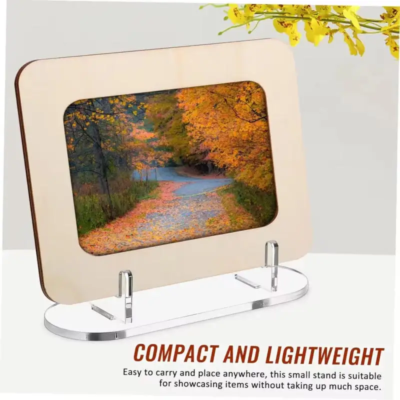 10pcs Transparent Display Stand Acrylic Badge Pins Storage Holder Multi-purpose Display Stand Desktop Medal Photo Card Display