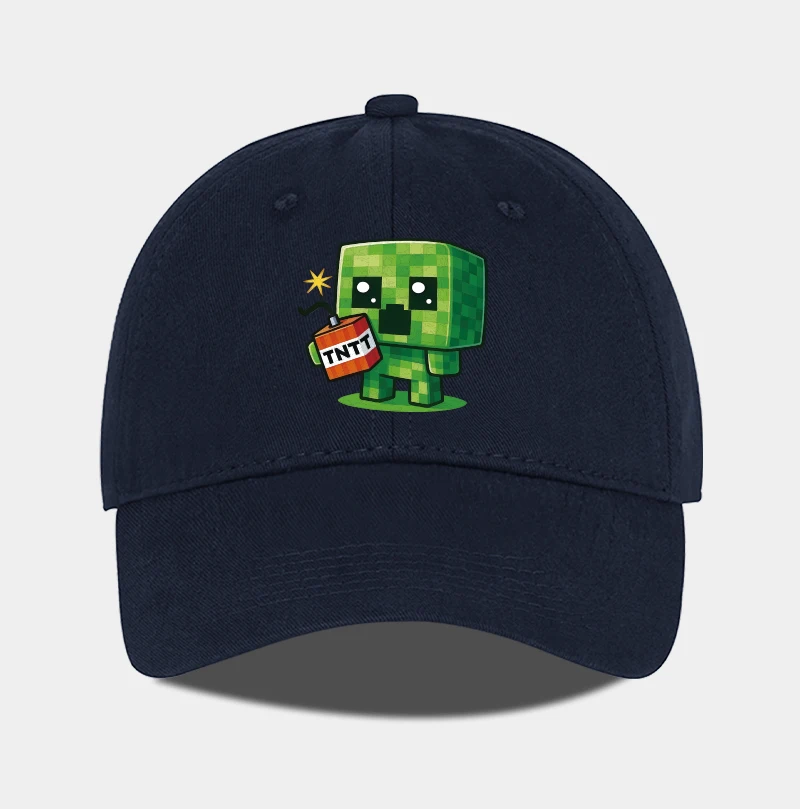 1 Creeper Pattern Baseball Cap | Unisex Hip-Hop Cap, lightweight and form-fitting, perfect for travel and casual wear year-round
