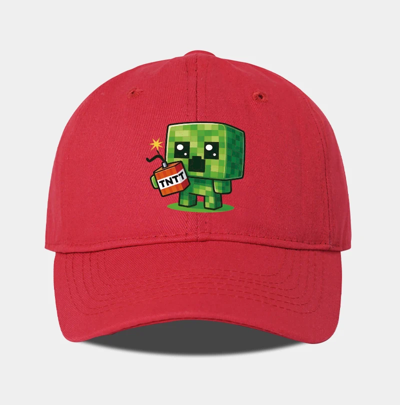 1 Creeper Pattern Baseball Cap | Unisex Hip-Hop Cap, lightweight and form-fitting, perfect for travel and casual wear year-round