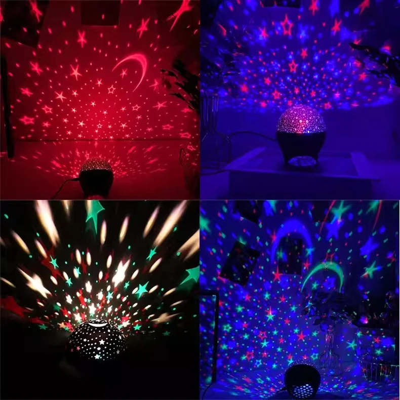 LED Lights Projector Starry Sky Night Light Projector Baby Lamp Decor Starry Moon Galaxy Projector for Kids Bedroom Decoration