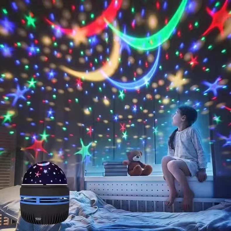 LED Lights Projector Starry Sky Night Light Projector Baby Lamp Decor Starry Moon Galaxy Projector for Kids Bedroom Decoration