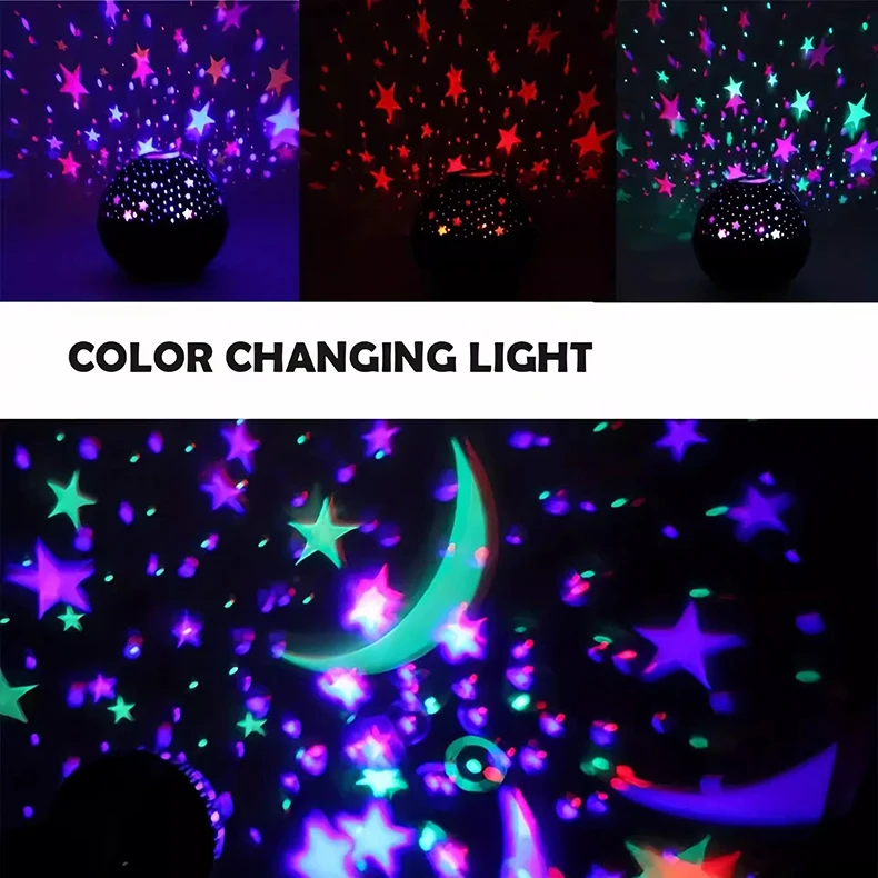 LED Lights Projector Starry Sky Night Light Projector Baby Lamp Decor Starry Moon Galaxy Projector for Kids Bedroom Decoration