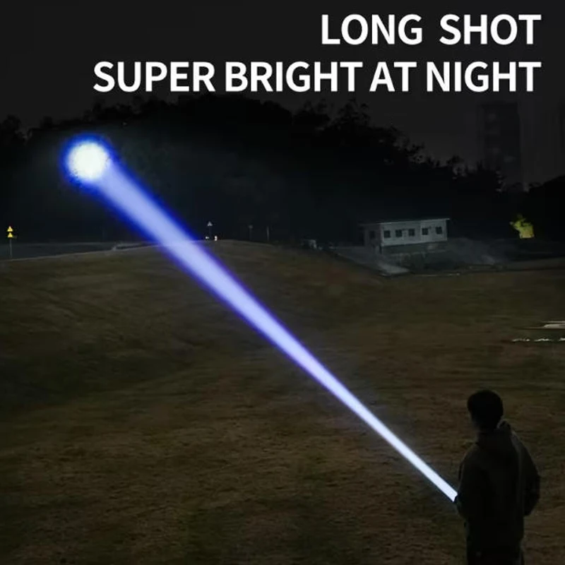 Rechargeable LED Flashlight Zoomable Aluminum Alloy Torch 3 Modes Waterproof High Power Hand Toch Light Outdoor Camping