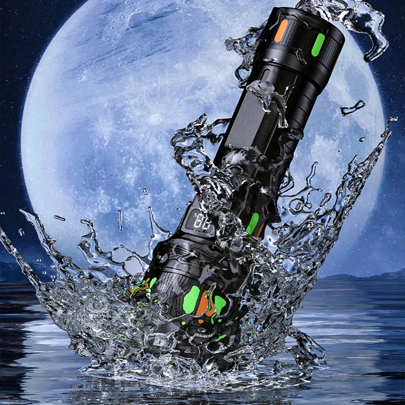 Rechargeable LED Flashlight Zoomable Aluminum Alloy Torch 3 Modes Waterproof High Power Hand Toch Light Outdoor Camping