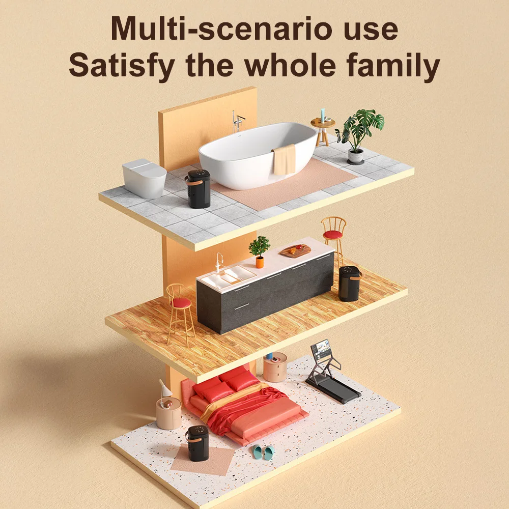 Portable Heater Desktop Room Warmer Fan With Remote Control Touchscreen PTC Ceramic Cooling & Heating Blower Fan For Home Office