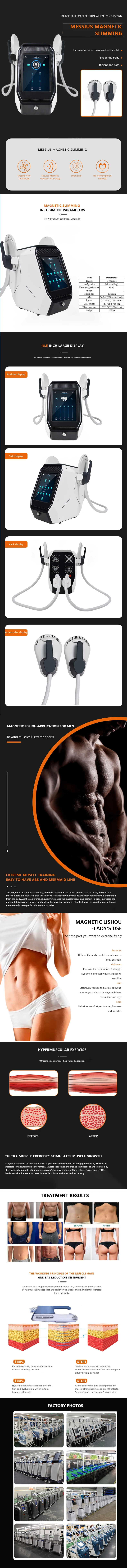 SLyric 2026 Upgraded OEM ODM High Intensity Focused Electromagnetic Weight Loss Slimming Build Muscle Stimulator  RF Machine
