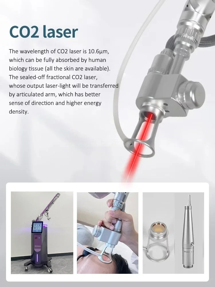 2026 Fractional CO2 Laser Machine 10600nm Professional CO2 Laser Beauty Machine for Scar Removal Skin Tightening Acne Treatment