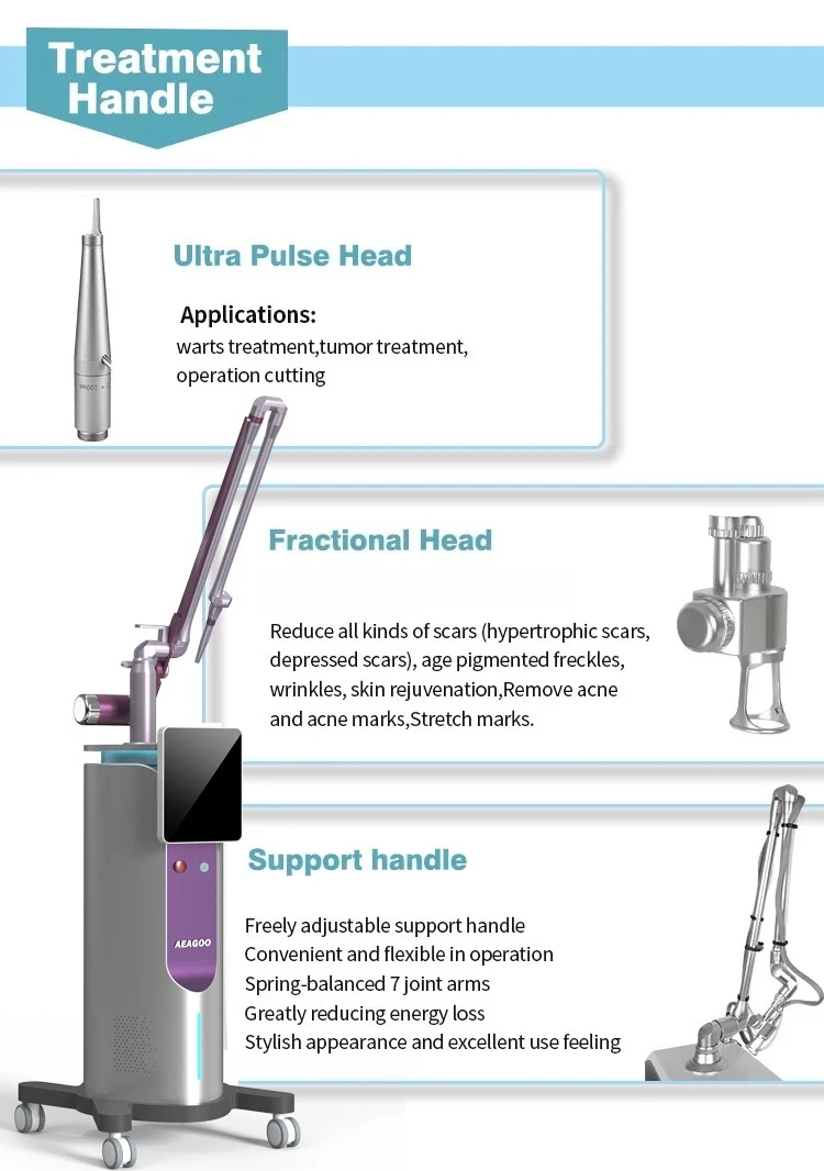2026 Fractional CO2 Laser Machine 10600nm Professional CO2 Laser Beauty Machine for Scar Removal Skin Tightening Acne Treatment