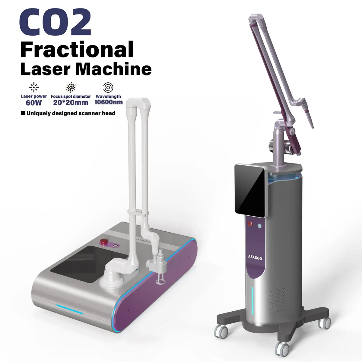 2026 Fractional CO2 Laser Machine 10600nm Professional CO2 Laser Beauty Machine for Scar Removal Skin Tightening Acne Treatment