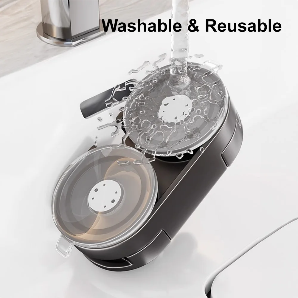 8 inch Wall Folding Mounted Makeup Mirror Double Side 3X No Drilling Adjustable Vanity Mirror for Bathroom & Bedroom