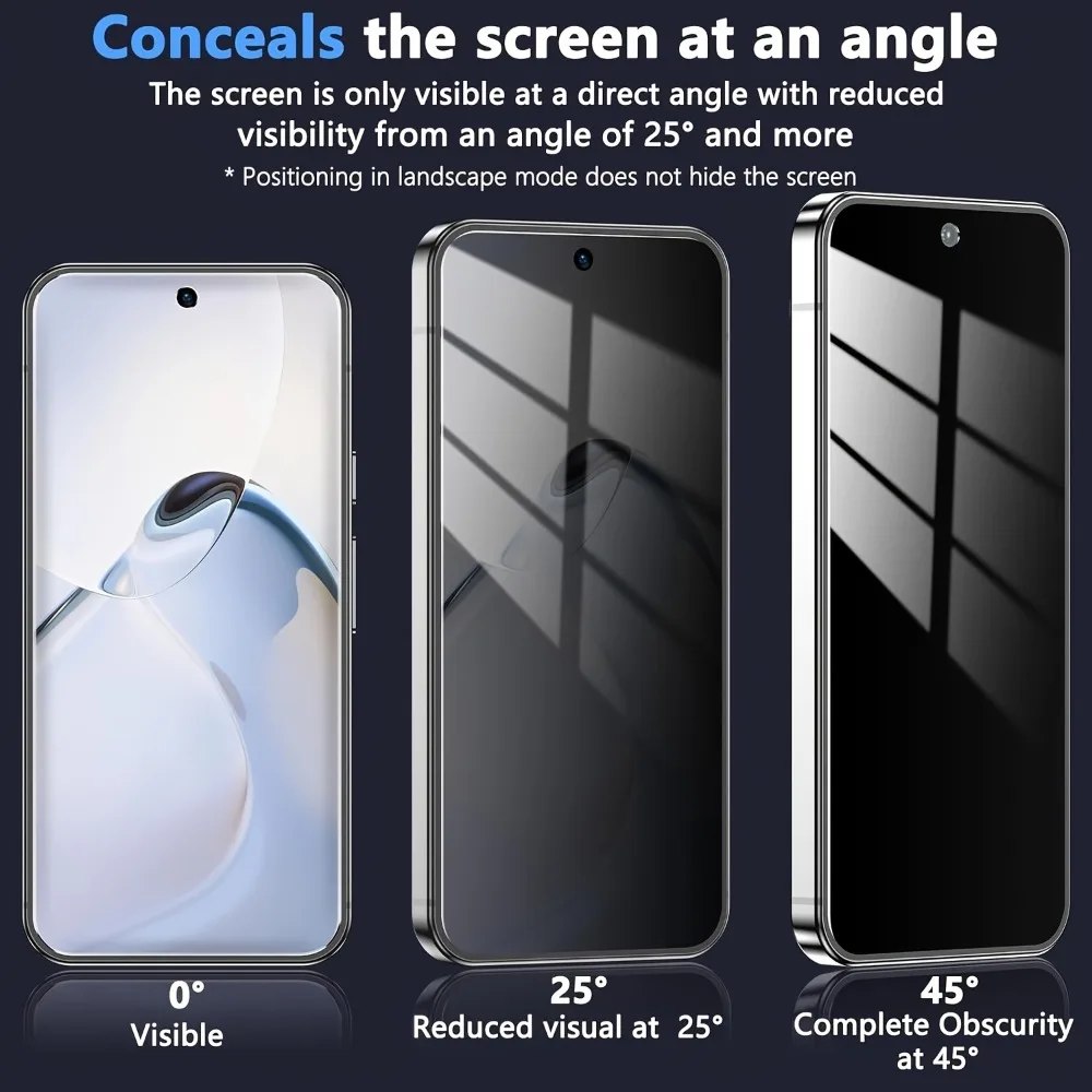 2Pcs Privacy Screen Protector for Google Pixel 9 Pro XL 8a 7a 6a 5 5G Tempered Glass Anti-Spy Screen Film