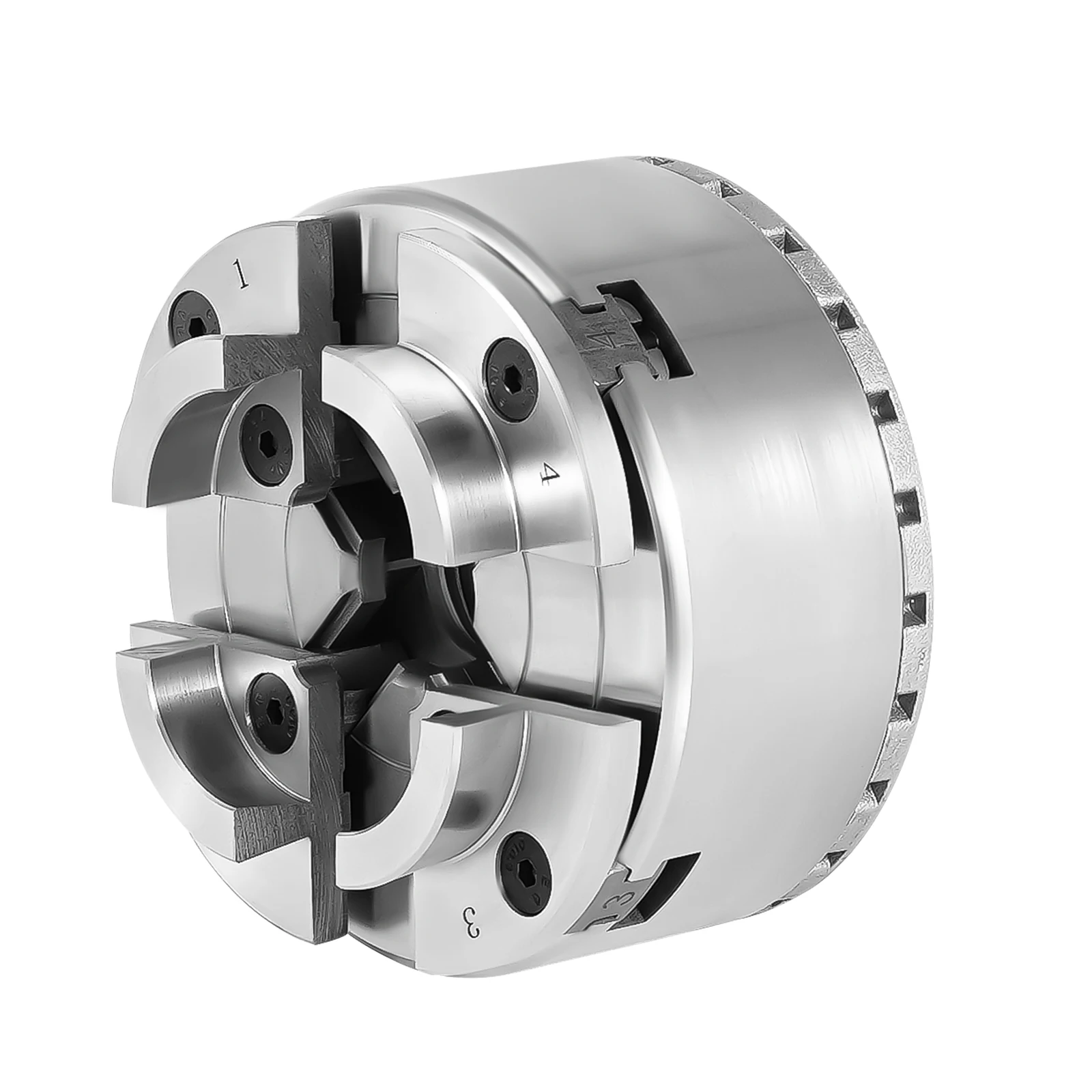 Wood Lathe Chuck 4-Jaw 3.78" Diameter Turning Machine Accessories Self-Centering Tool with Wrenches Screw for Woodworking