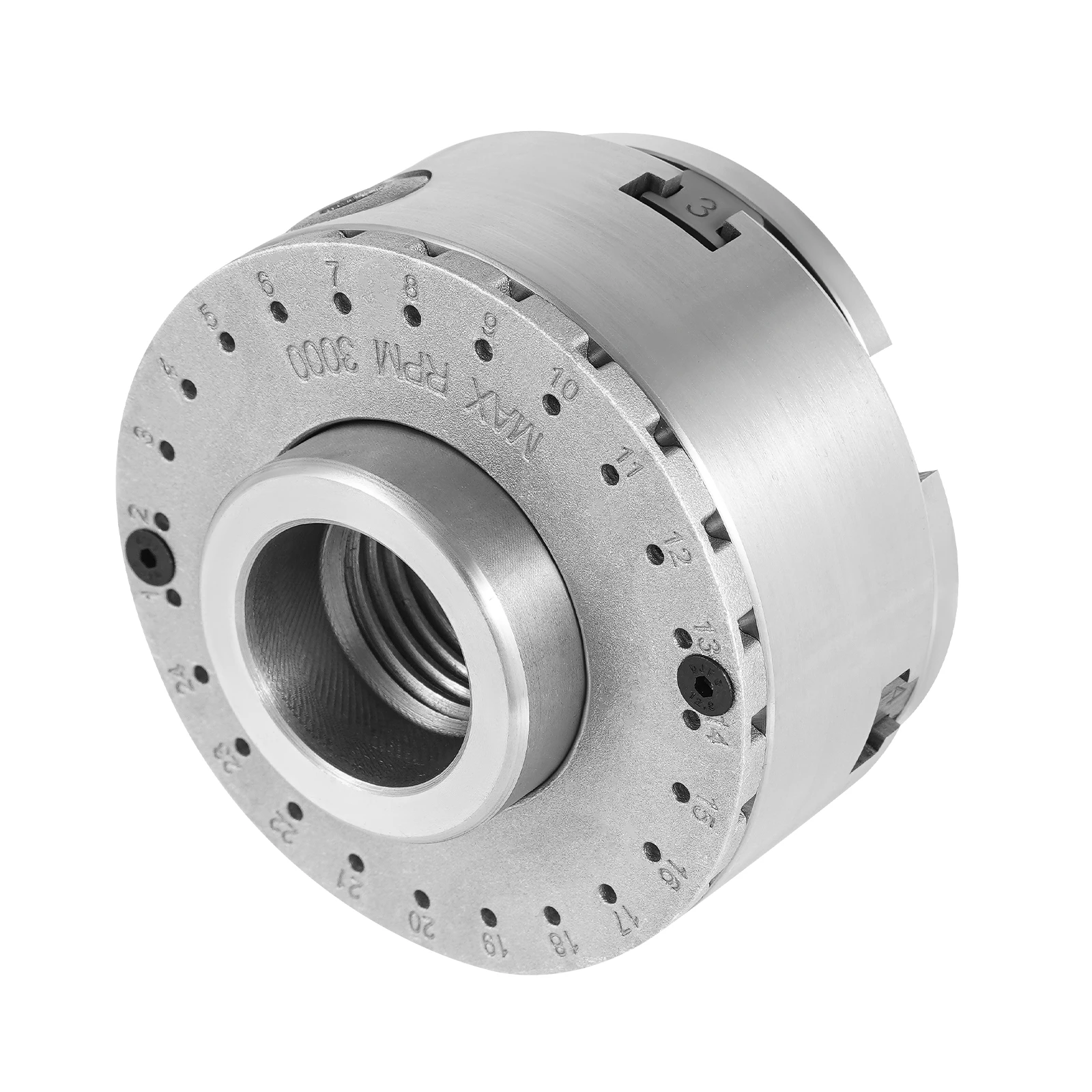 Wood Lathe Chuck 4-Jaw 3.78" Diameter Turning Machine Accessories Self-Centering Tool with Wrenches Screw for Woodworking