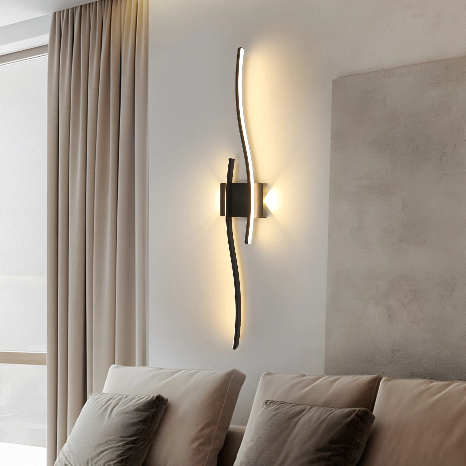 Indoor Wall Light,Creatively Modern LED Wall Lamp 27W 3000LM,Warm White 3000K,Acrylic LED Wall Lights for Bedroom