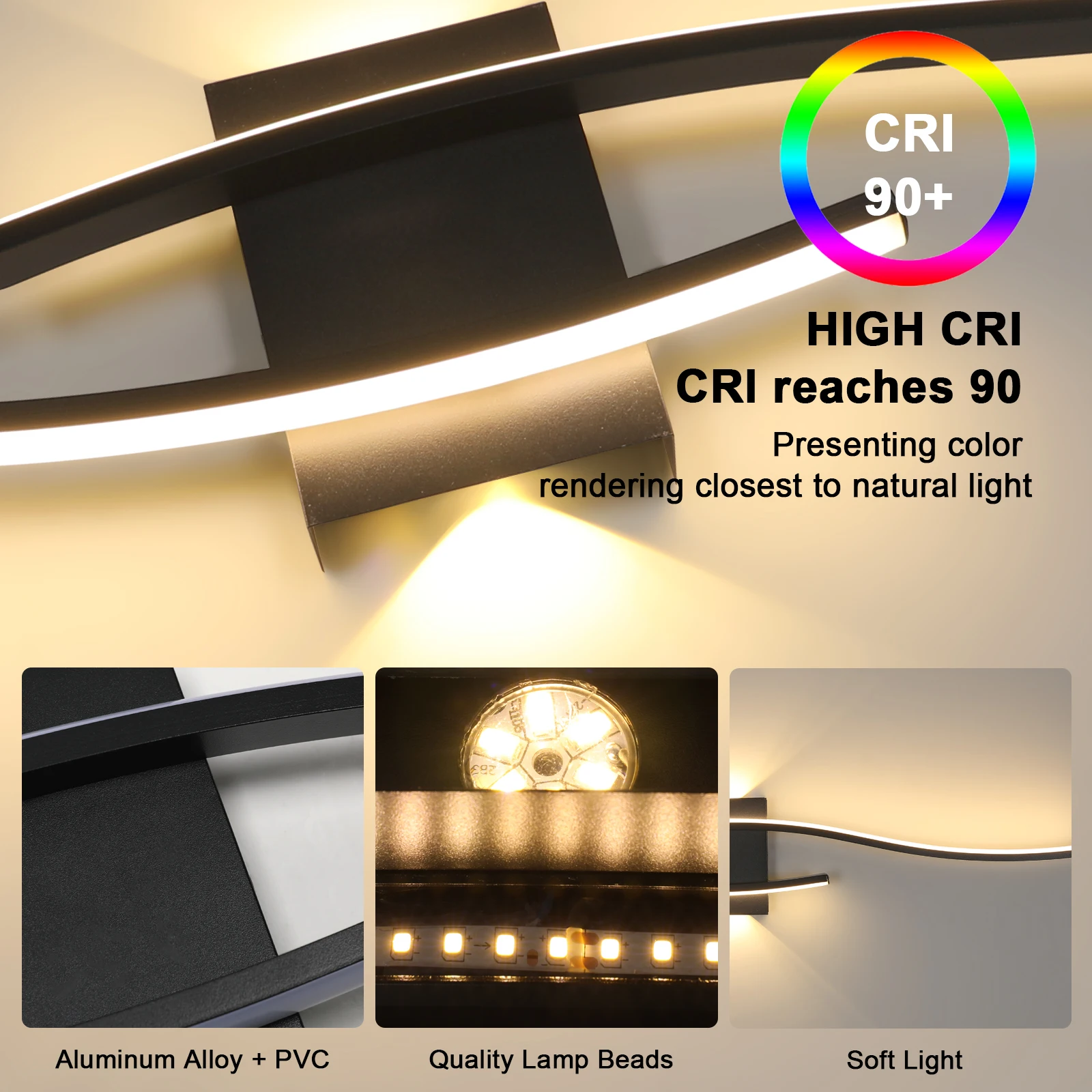 Indoor Wall Light,Creatively Modern LED Wall Lamp 27W 3000LM,Warm White 3000K,Acrylic LED Wall Lights for Bedroom