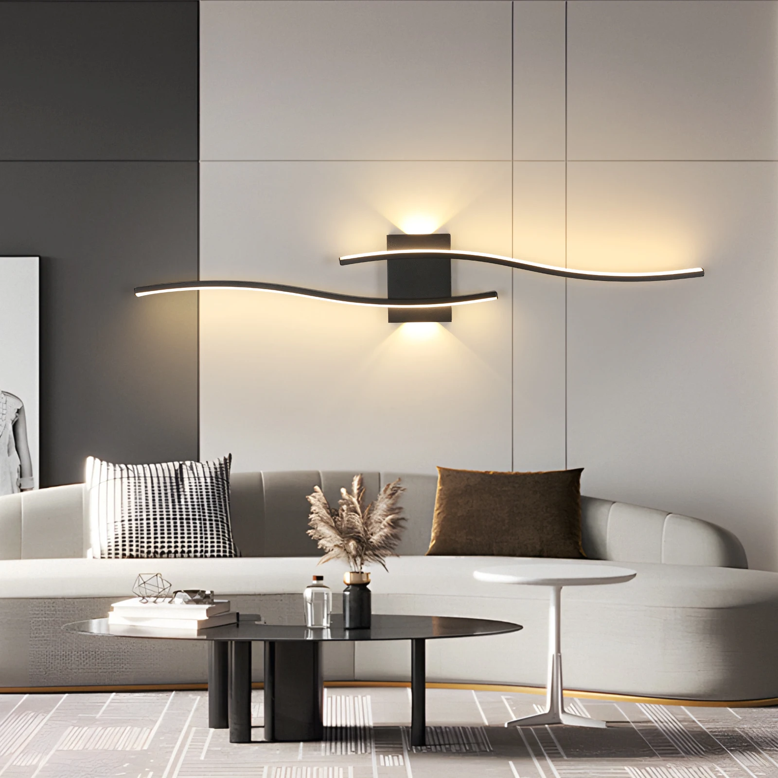 Indoor Wall Light,Creatively Modern LED Wall Lamp 27W 3000LM,Warm White 3000K,Acrylic LED Wall Lights for Bedroom