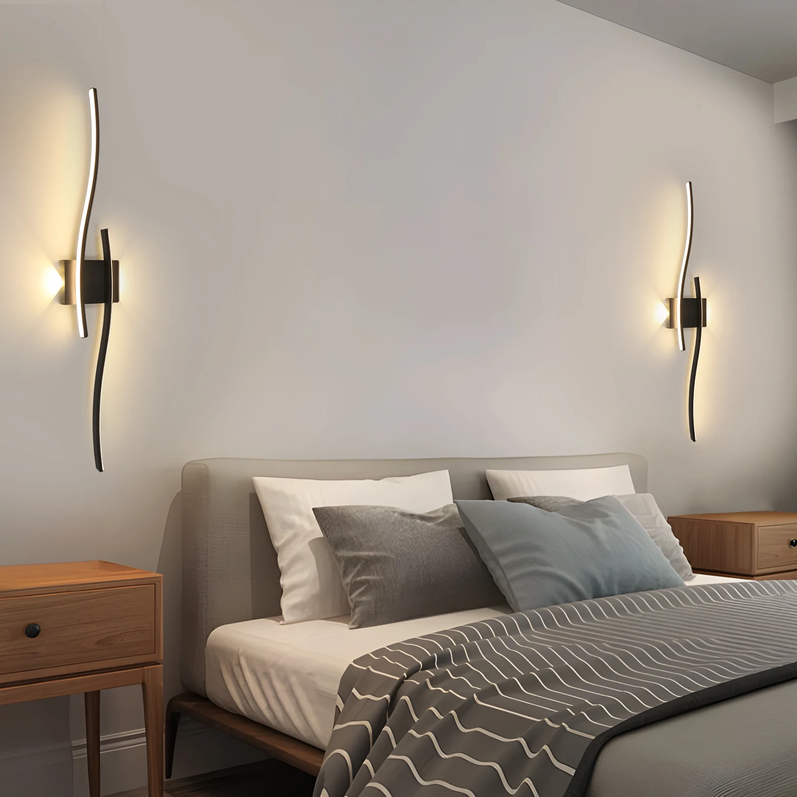 Indoor Wall Light,Creatively Modern LED Wall Lamp 27W 3000LM,Warm White 3000K,Acrylic LED Wall Lights for Bedroom
