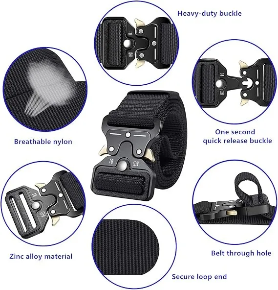 Large Size 160CM 120CM Nylon Belt - Military Automatic Buckle Outdoor Hunting Multi-functional Tactical Men's Leather Belt