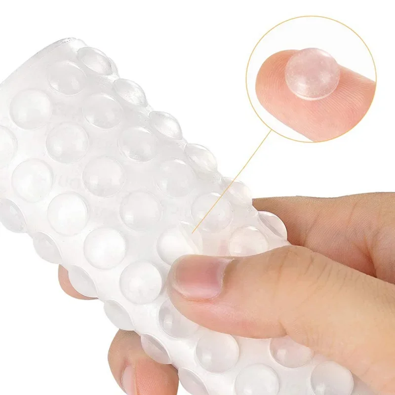 100-300pcs Self-Adhesive Clear Door Stop Rubber Damper Buffer Cabinet Bumpers Silicone Furniture Dots Cushion Protective Pads
