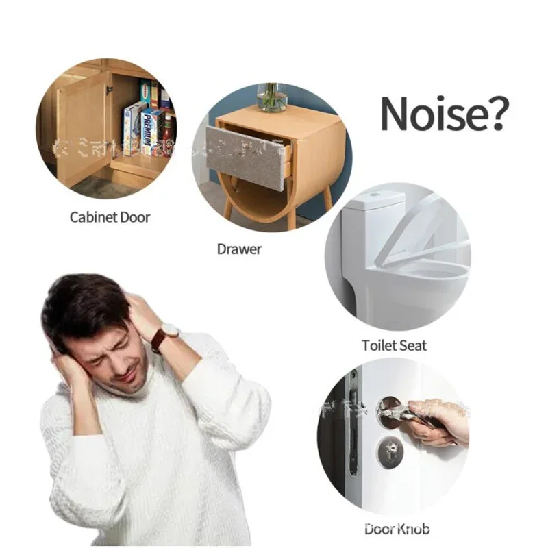 100-300pcs Self-Adhesive Clear Door Stop Rubber Damper Buffer Cabinet Bumpers Silicone Furniture Dots Cushion Protective Pads