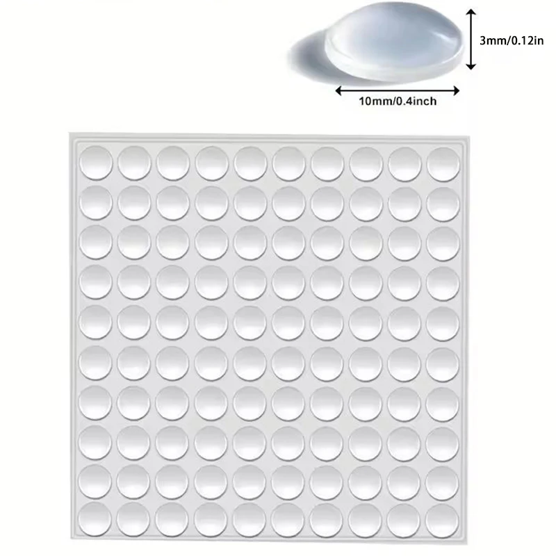 100pcs Soft Silicone Rubber Anti Slip Bumpers Feet Pads Damper Buffer Cabinet Bumpers Silicone Furniture Pads Drawer Door Pad