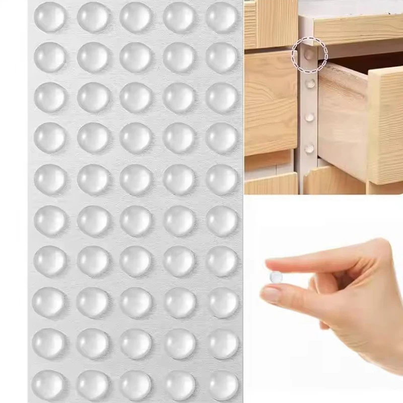 100pcs Soft Silicone Rubber Anti Slip Bumpers Feet Pads Damper Buffer Cabinet Bumpers Silicone Furniture Pads Drawer Door Pad
