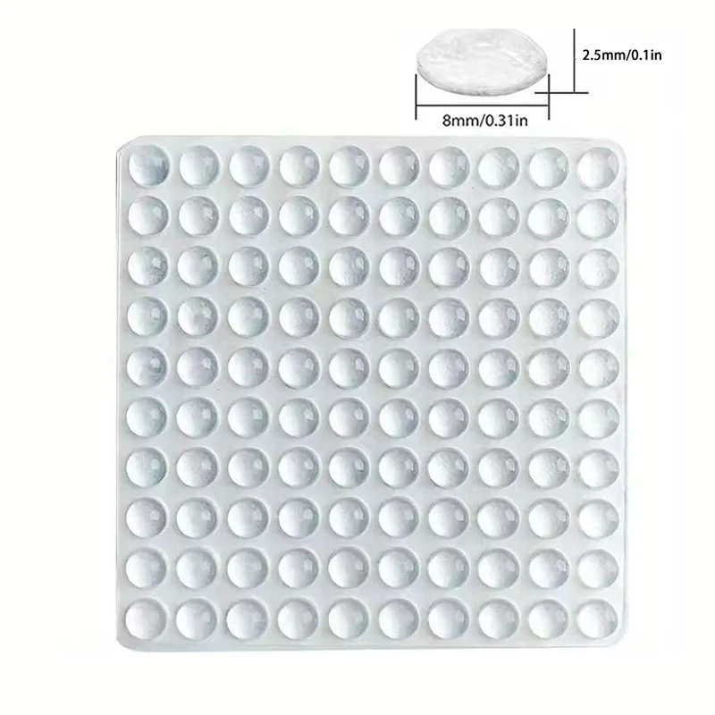 100pcs Soft Silicone Rubber Anti Slip Bumpers Feet Pads Damper Buffer Cabinet Bumpers Silicone Furniture Pads Drawer Door Pad