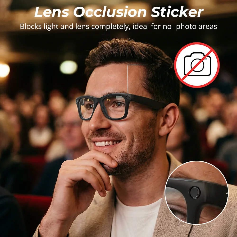 HIBloks LED Anti Glare Stickers Set For Ray-Ban Meta Gen 2 Wayfarer/Skyler/Headliner/Oakley Meta HSTN Smart Glasses Accessories