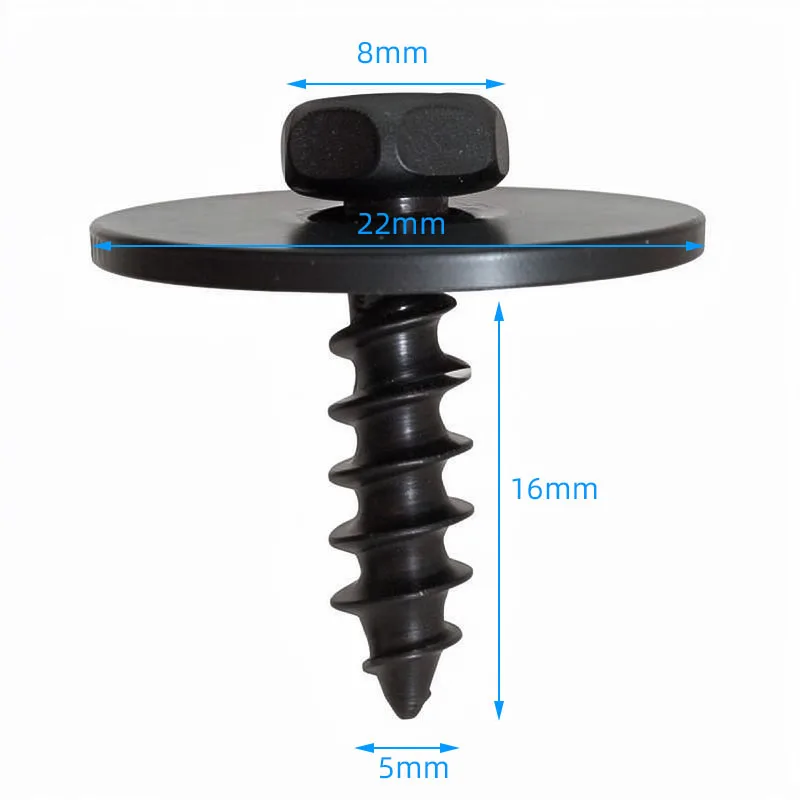 Car Bumper Cover Fender Liner Splash Shield Radiator Metal Support Screw M5 8mm 22mm for Bmw Mini 07149126886 07149213164