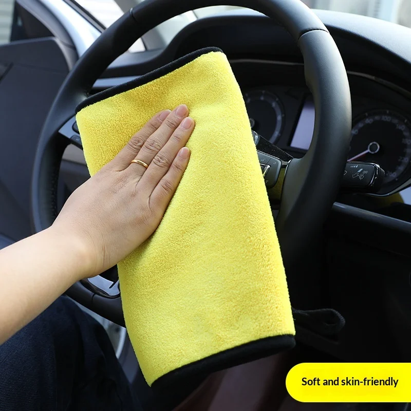 Luxuly 160X60CM Microfiber Car Wash Towel Thicken Towels Car Double-Sided Soft Cloth Auto Detailing Care Washing Drying Rags