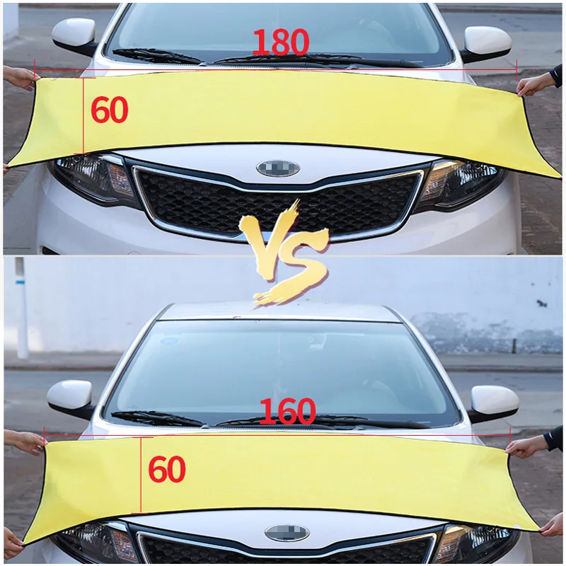 Luxuly 160X60CM Microfiber Car Wash Towel Thicken Towels Car Double-Sided Soft Cloth Auto Detailing Care Washing Drying Rags