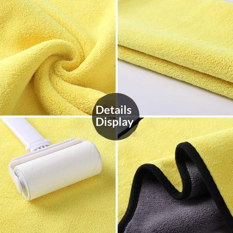 Luxuly 160X60CM Microfiber Car Wash Towel Thicken Towels Car Double-Sided Soft Cloth Auto Detailing Care Washing Drying Rags