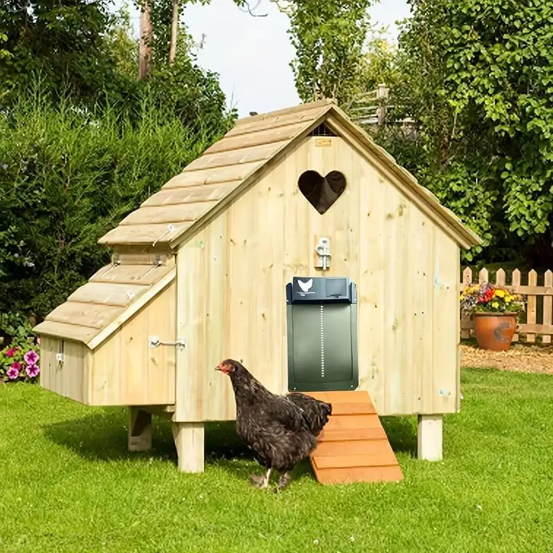 Automatic Chicken Coop Door Chicken House Door Light Sensor Farm Chicken Opener Pets Duck Cage Door Supplies Battery Powered