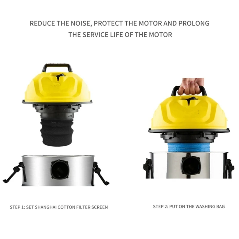 Textile Filter Bags Wet and Dry Foam Filter for Karcher MV1 WD1 WD2 WD3 Vacuum Cleaner Filter Bag Vacuum Cleaner Parts