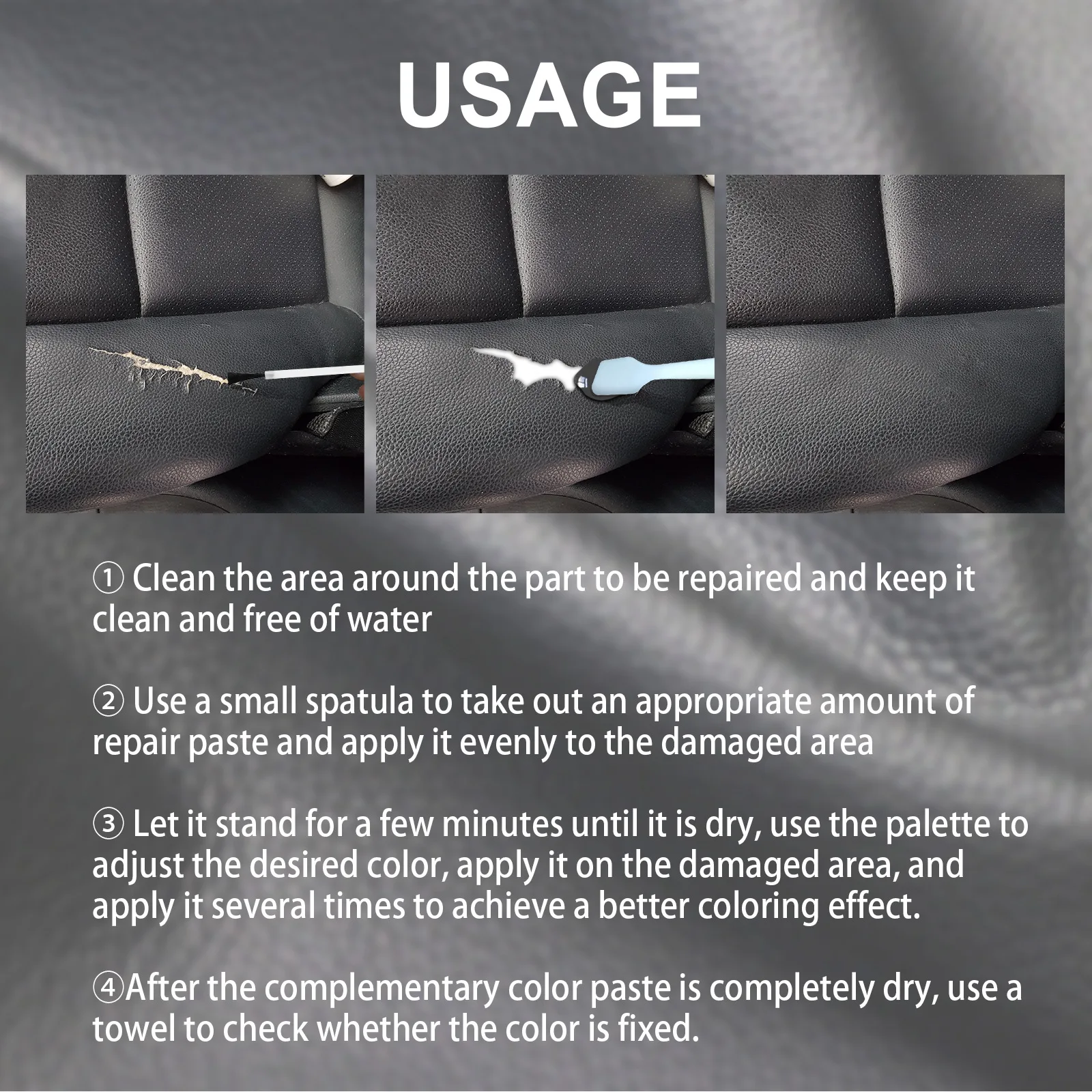 20ml Car Leather Repair Paste Filler Car Seat Leather Complementary Refurbishing Paste Sofa Coats Scratch Cracks Restoration