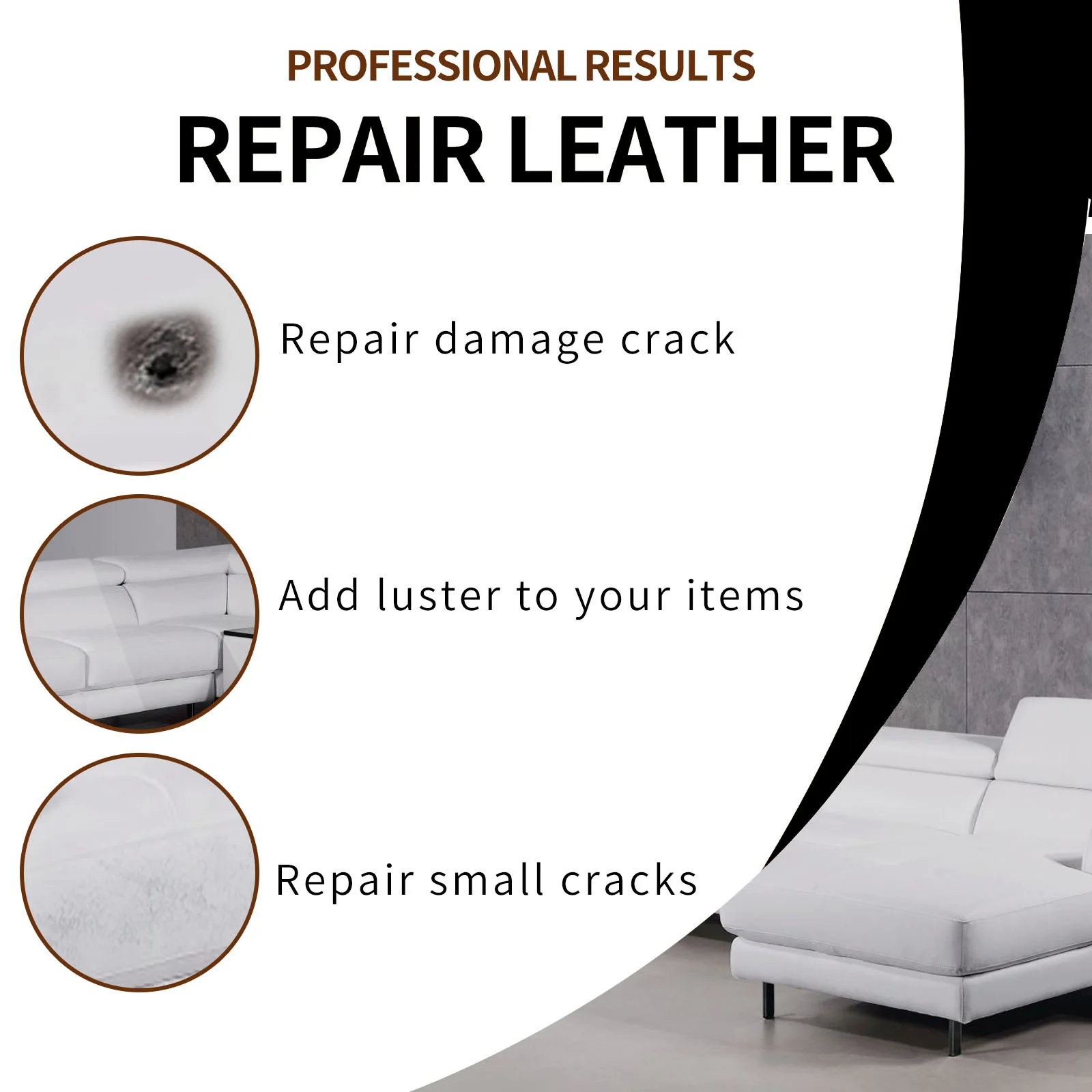 20ml Car Leather Repair Paste Filler Car Seat Leather Complementary Refurbishing Paste Sofa Coats Scratch Cracks Restoration