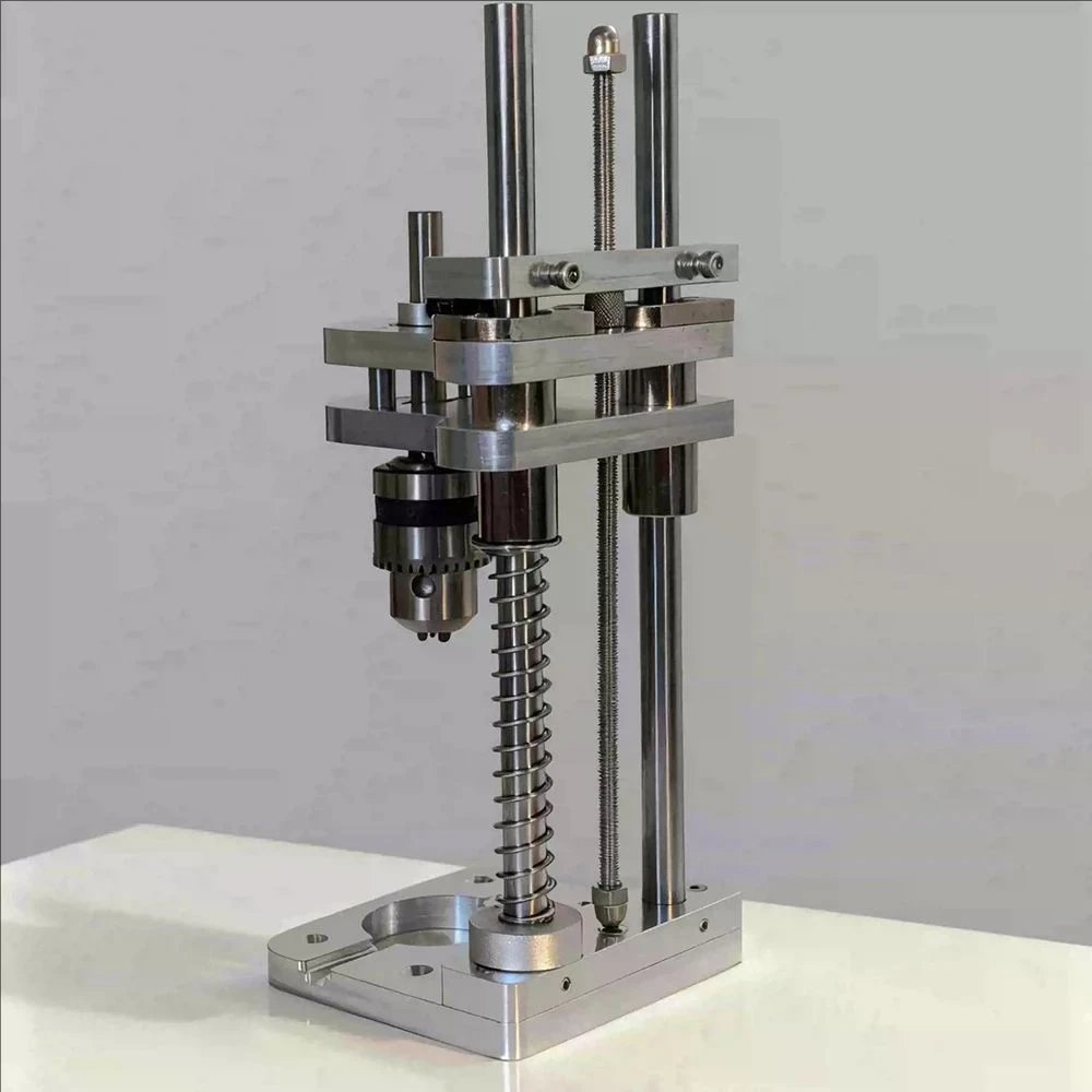 Precision Aluminum Profile Vertical Positioning Tool Woodworking Drilling Stand Mini Desktop Drill Stand For Straight Hole & DIY