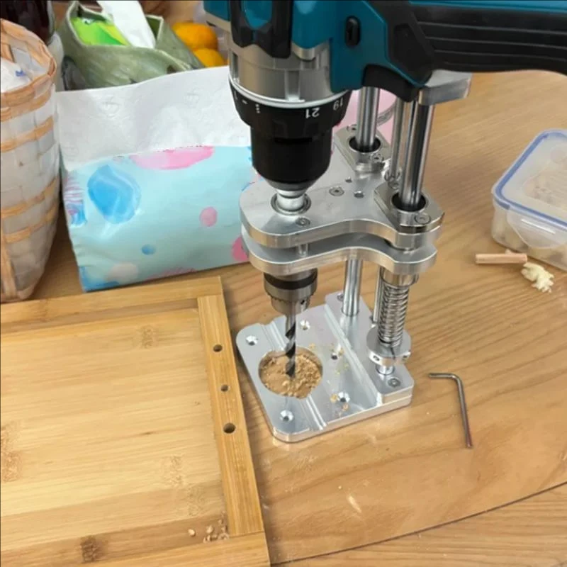 Precision Aluminum Profile Vertical Positioning Tool Woodworking Drilling Stand Mini Desktop Drill Stand For Straight Hole & DIY